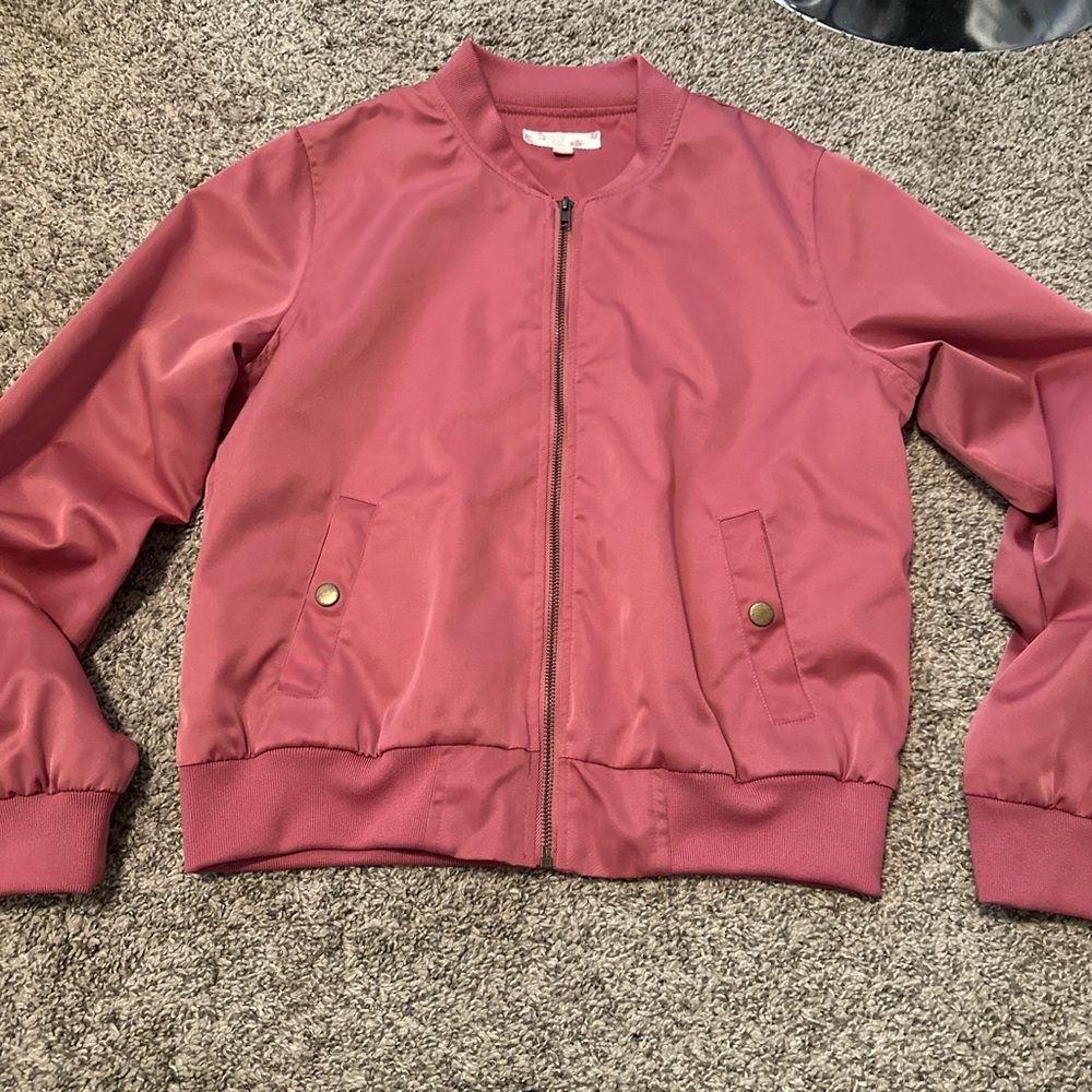 HIPPIE ROSE medium hot pink bomber jacket